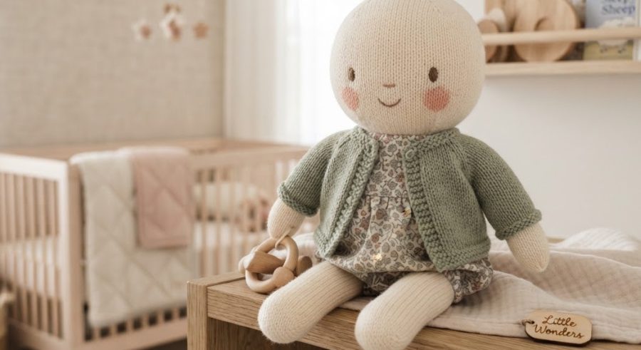 Hand-Knitted Mia Doll — alternate view